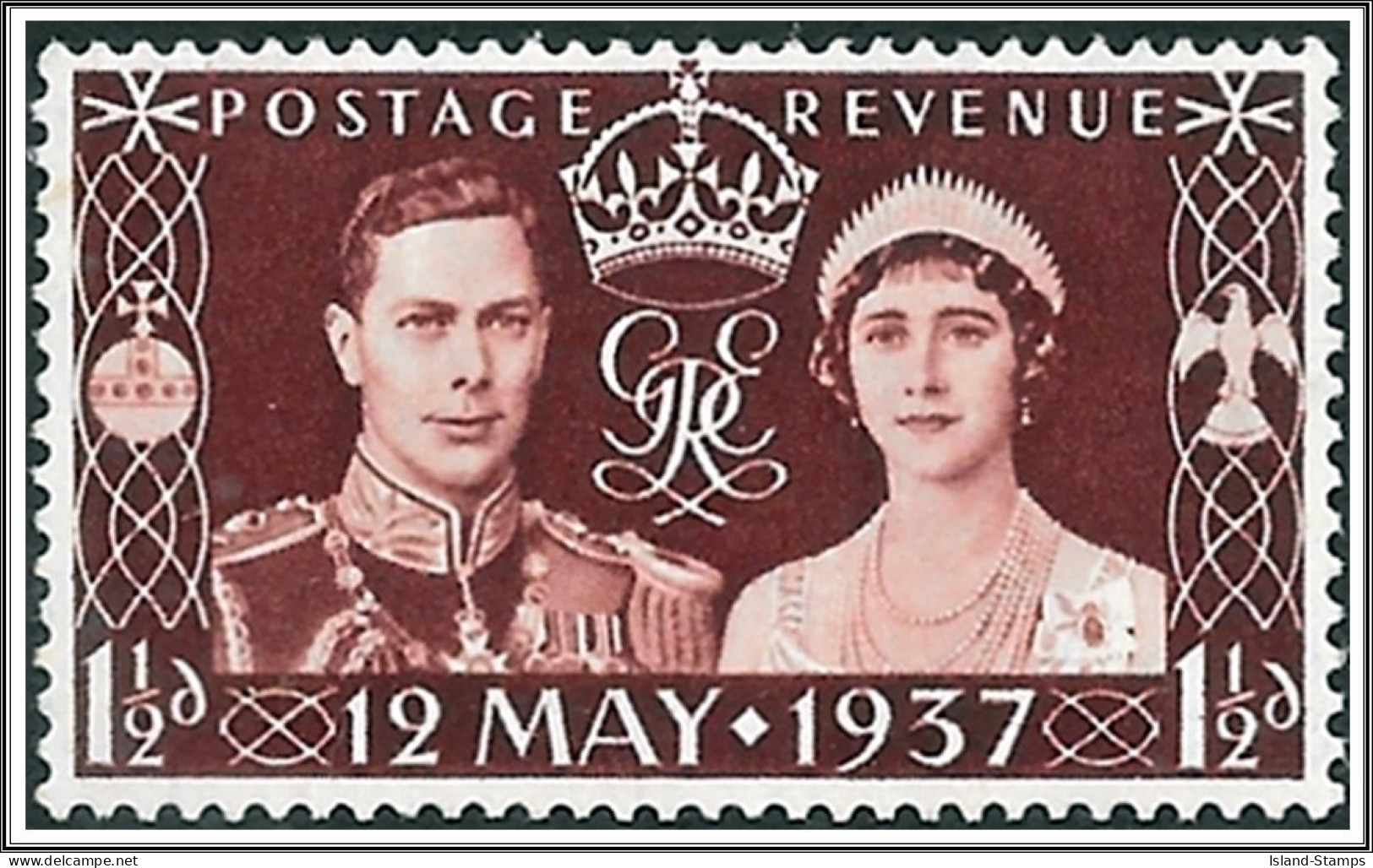 KGVI 1936 Coronation SG461 Mounted Mint Hrd2a - Ungebraucht