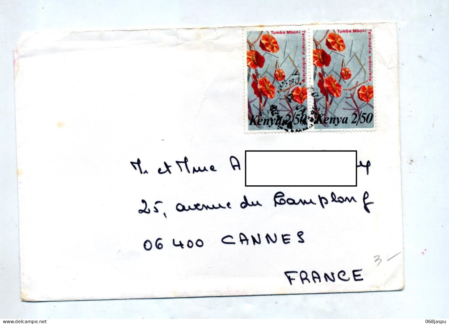 Lettre  Cachet Sur Fleur - Kenia (1963-...)