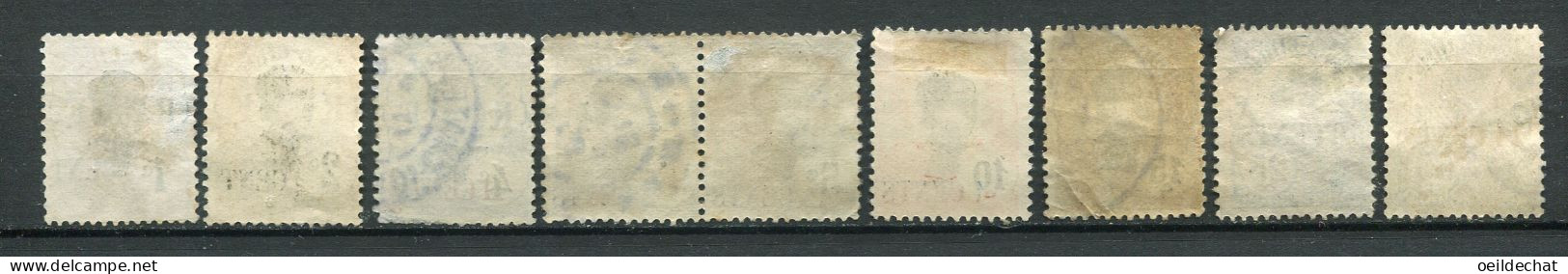 26412 Indochine N°72/7,79,81° Timbres De 1907 Avec Surcharge  1919  B/TB - Oblitérés