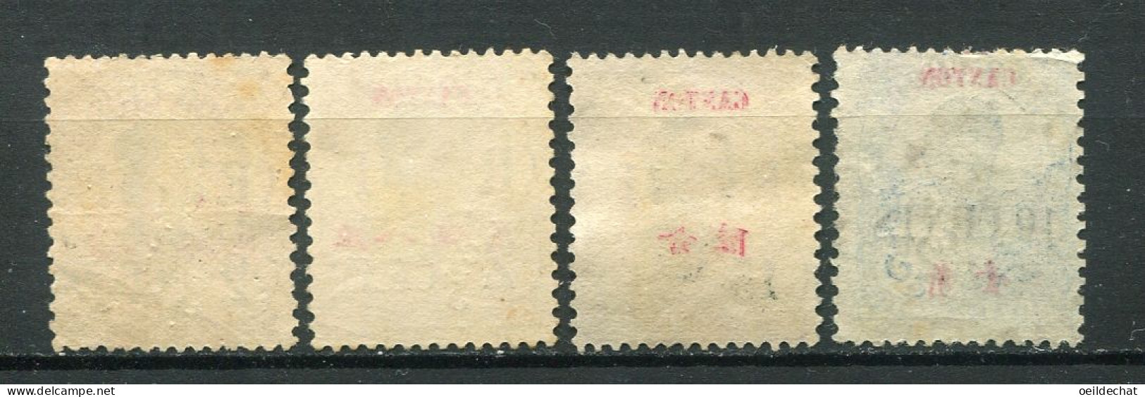 26408 Canton N°68,72,74° Timbre D'Indochine Surchargés  1919  B/TB - Gebraucht