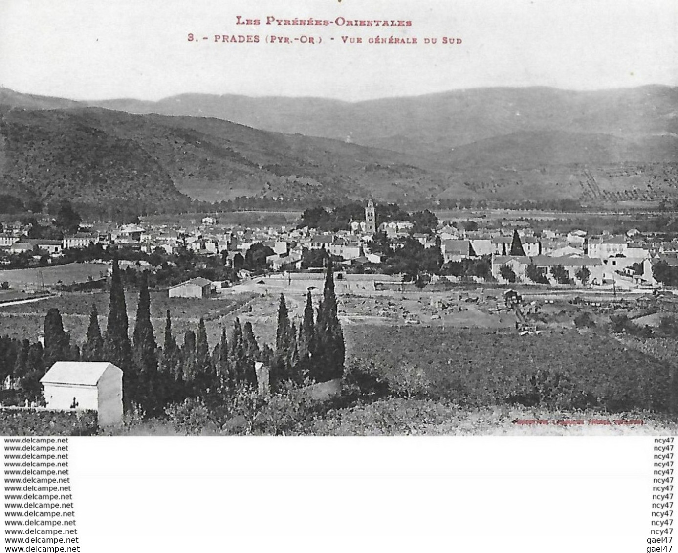 CPA (66)  PRADES.  Vue Générale Du Sud. ..I 918 - Prades