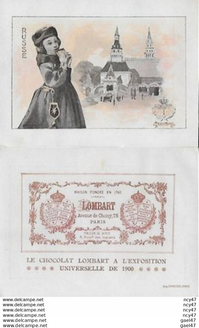 CHROMOS. Chocolat LOMBART. Exposition Universelle De 1900.  Russe..S3345 - Lombart