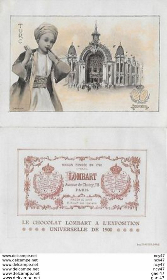 CHROMOS. Chocolat LOMBART. Exposition Universelle De 1900.  Turc..S3348 - Lombart