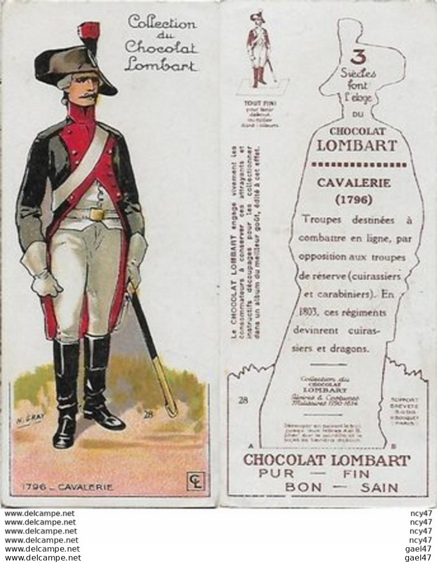 CHROMOS. Chocolat LOMBART.  Cavalerie...S3341 MILITARIA - Lombart
