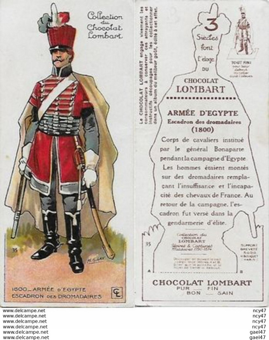 MILITARIA CHROMOS. Chocolat LOMBART. Armée D'Egypte, Escadron Des Dromadaires...S3340 - Lombart