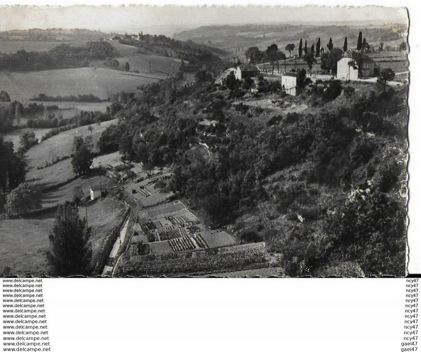 CPSM/pf (47) LAROQUE-TIMBAUT.  Vue Sur La Vallée. ..I 153 - Laroque Timbault