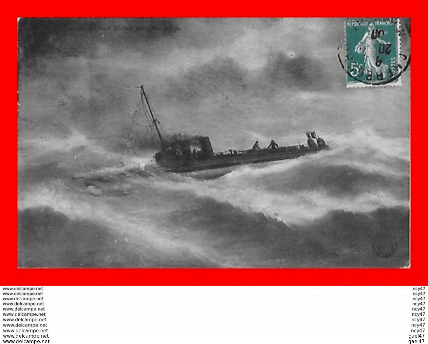 CPA BATEAUX. Marine De Guerre. Torpilleur De Défense Mobile Par Gros Temps...S2236 - Guerre