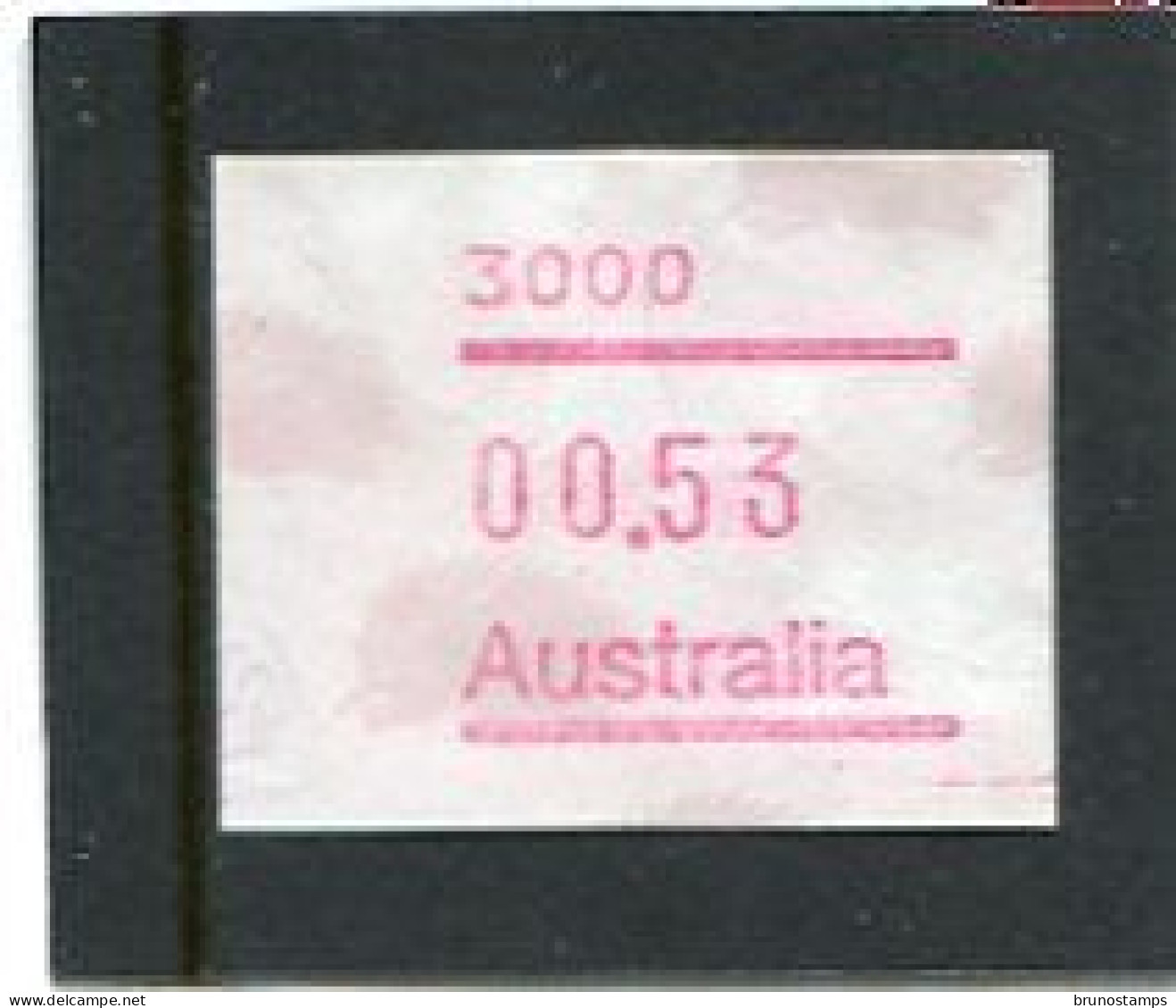 AUSTRALIA - 1987  53c  FRAMA ECHIDNA   POSTCODE  3000 (MELBOURNE)  FINE USED - Timbres De Distributeurs [ATM]