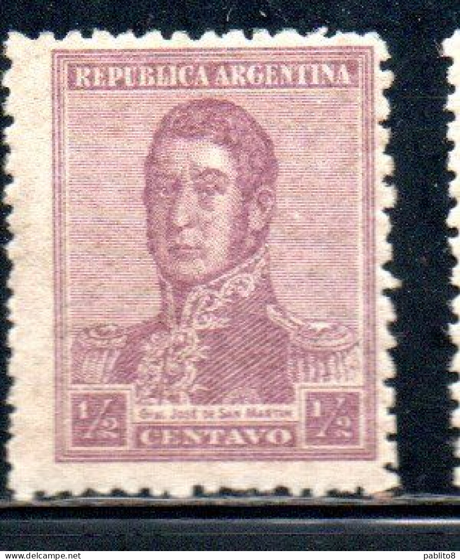 ARGENTINA 1920 JOSE DE SAN MARTIN 1/2c MH - Unused Stamps