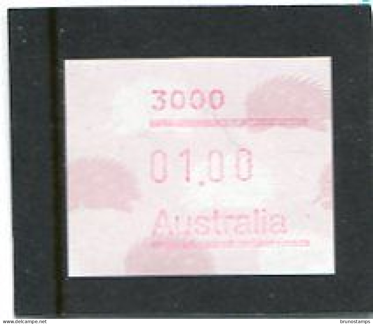 AUSTRALIA - 1987  1$  FRAMA ECHIDNA   POSTCODE  3000 (MELBOURNE)  MINT NH - Vignette [ATM]