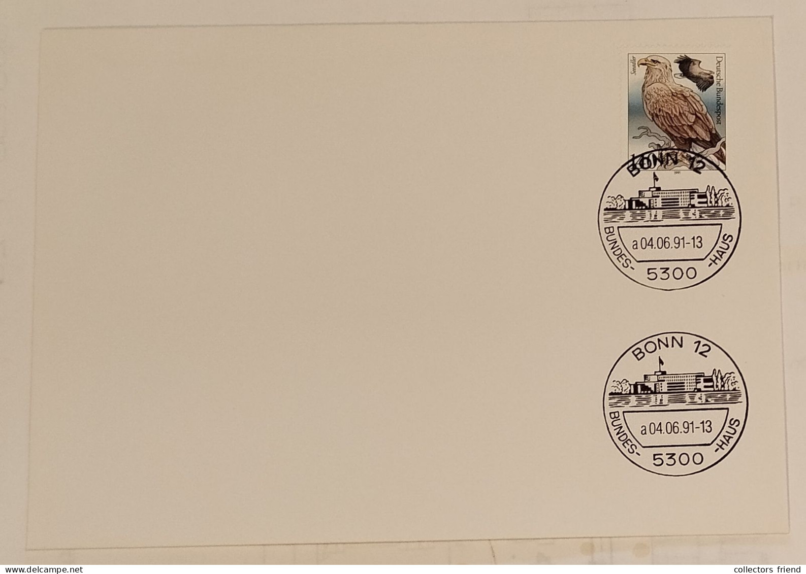 GERMANY BRD - 1991 - Bird, Sea Eagle -  FDC - Águilas & Aves De Presa