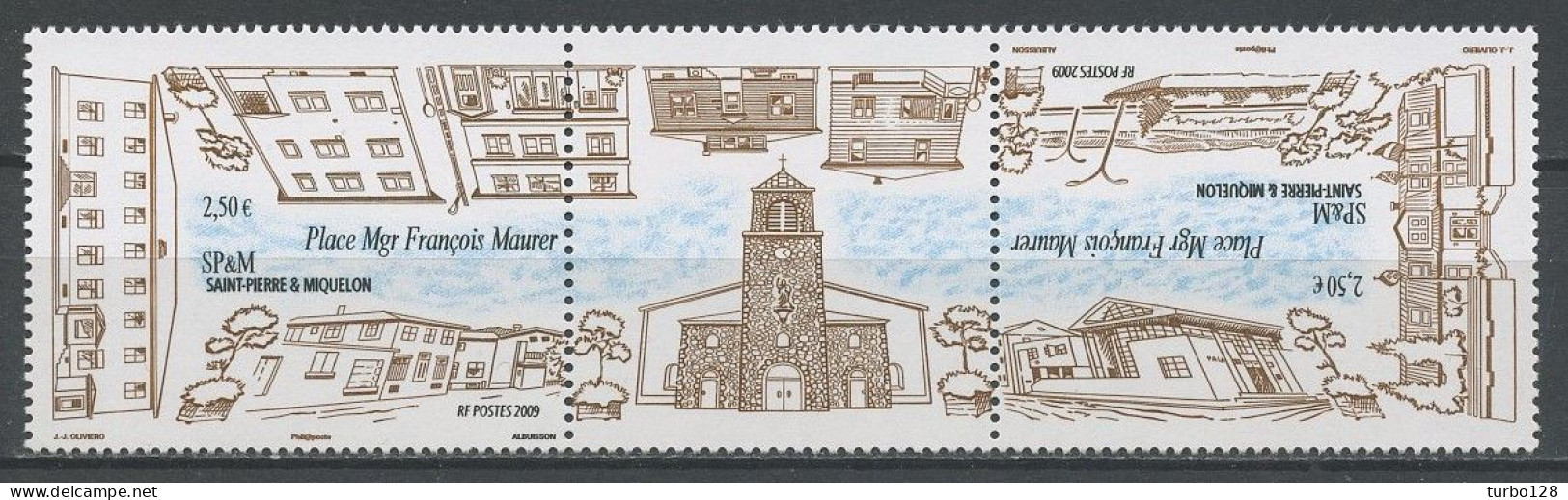 SPM Miquelon 2009  N° 953/954 ** Neufs MNH Superbes C 20 € Place François Maurer Egise Church Monseigneur - Neufs