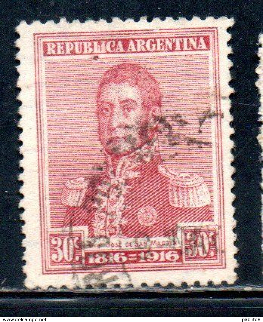 ARGENTINA 1920 JOSE DE SAN MARTIN 30c USED USADO OBLITERE' - Usados