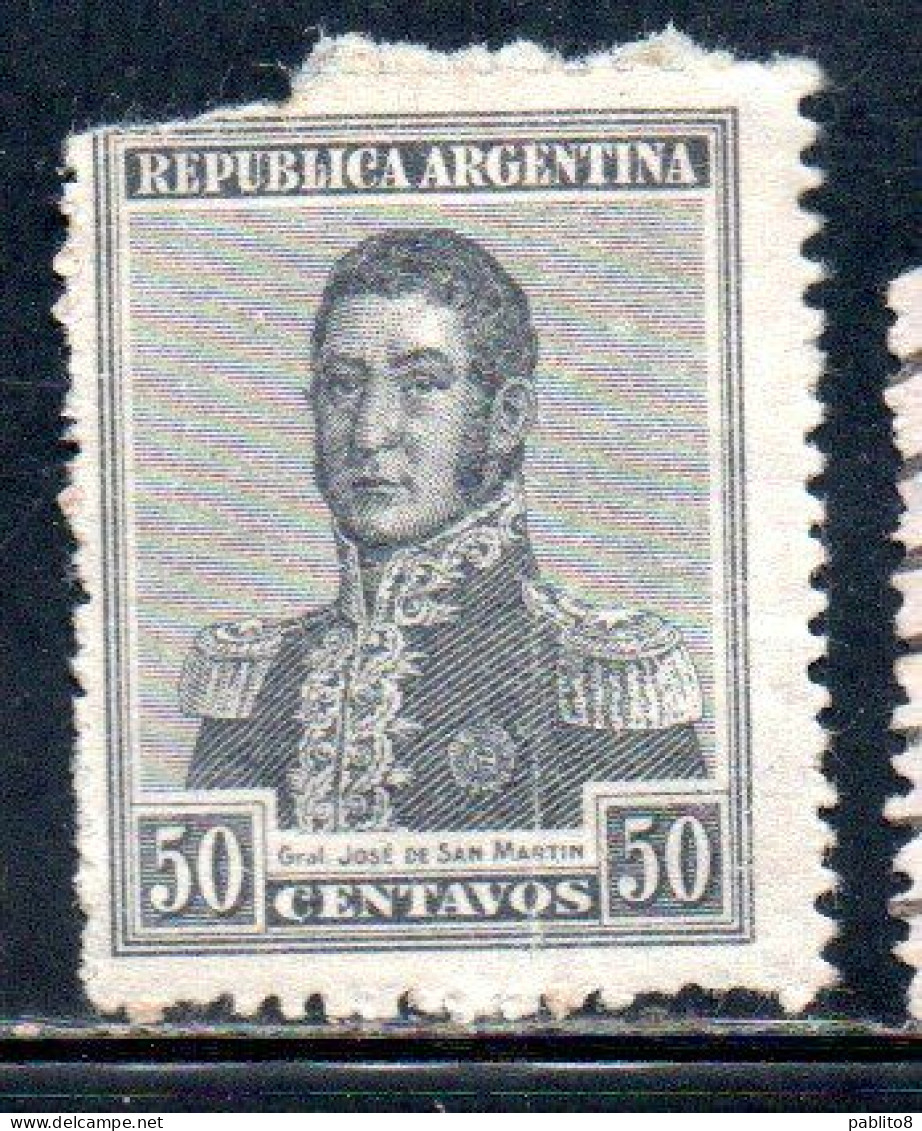 ARGENTINA 1920 JOSE DE SAN MARTIN 50c MH - Nuevos