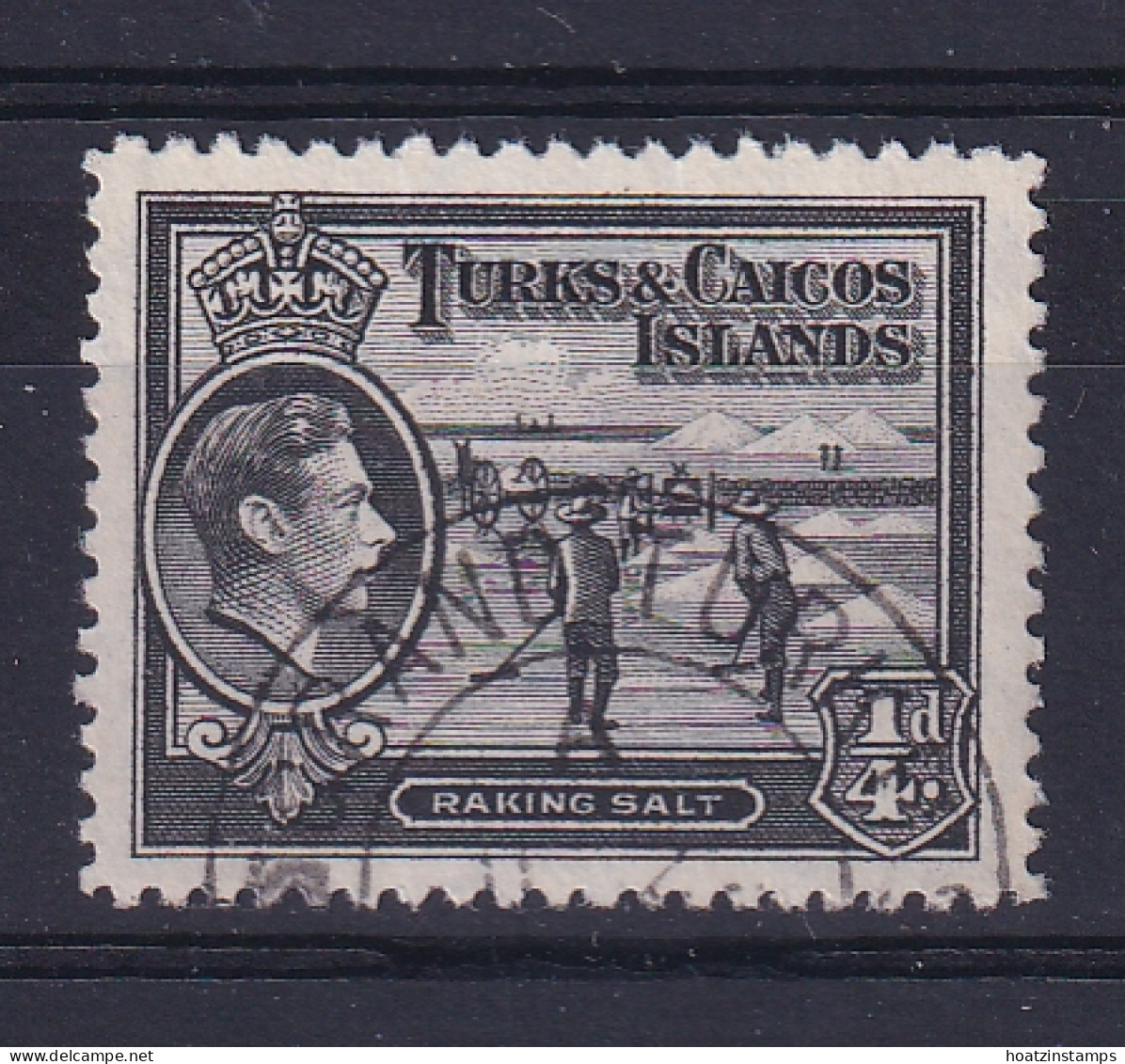 Turks & Caicos Is: 1938/45   KGVI   SG194    ¼d    Used - Turks & Caicos