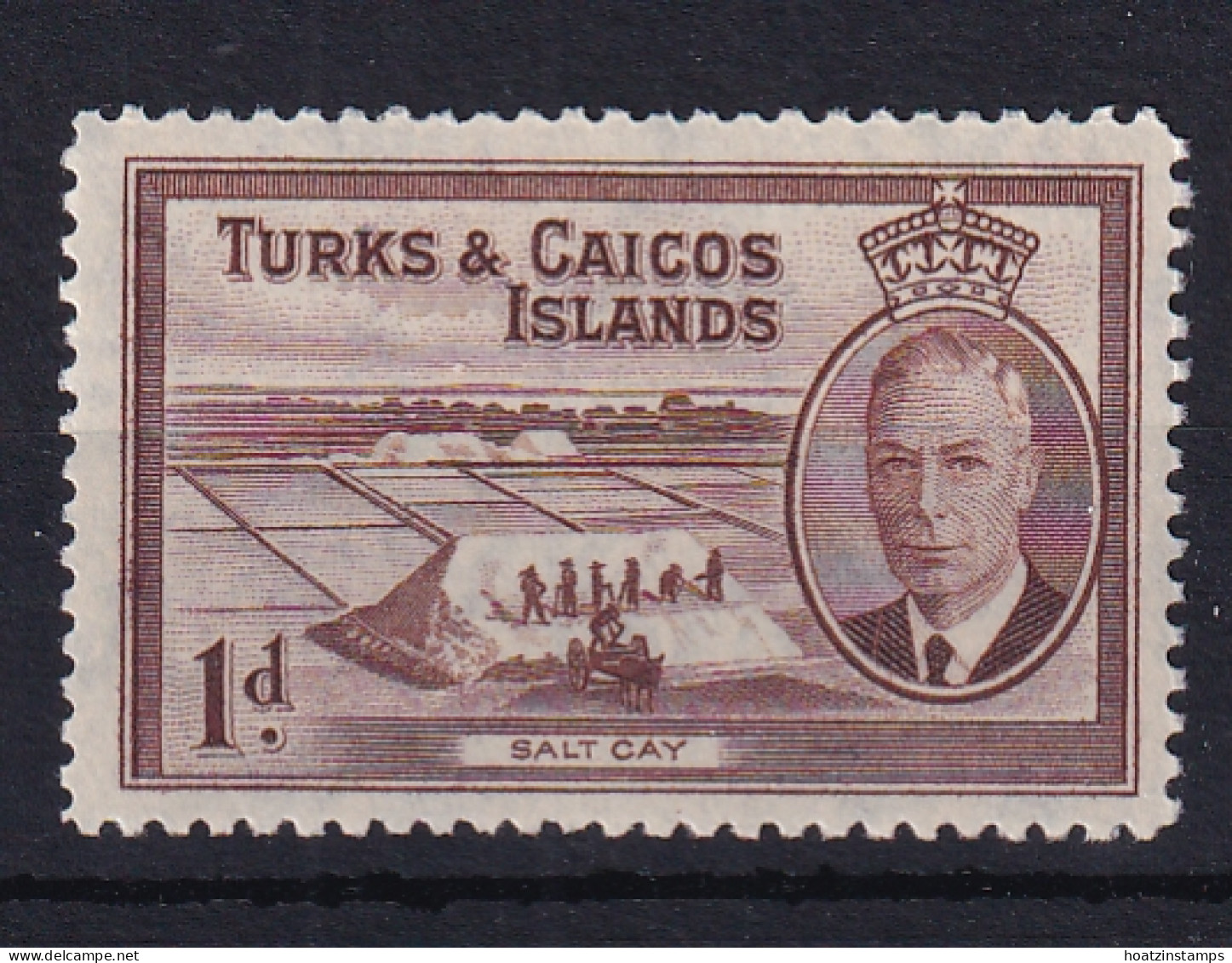 Turks & Caicos Is: 1950   KGVI   SG222    1d      MH - Turks & Caicos