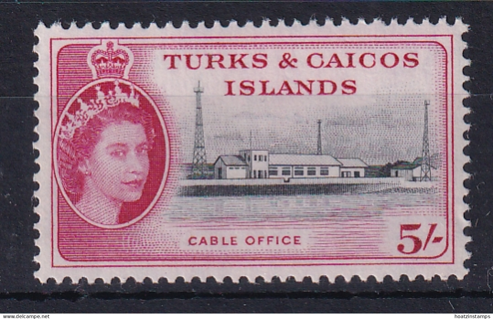 Turks & Caicos Is: 1957   QE II - Pictorial   SG249    5/-      MH - Turks- En Caicoseilanden