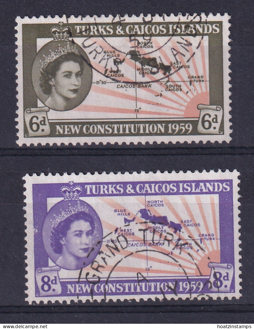 Turks & Caicos Is: 1959   New Constitution     Used - Turks- En Caicoseilanden