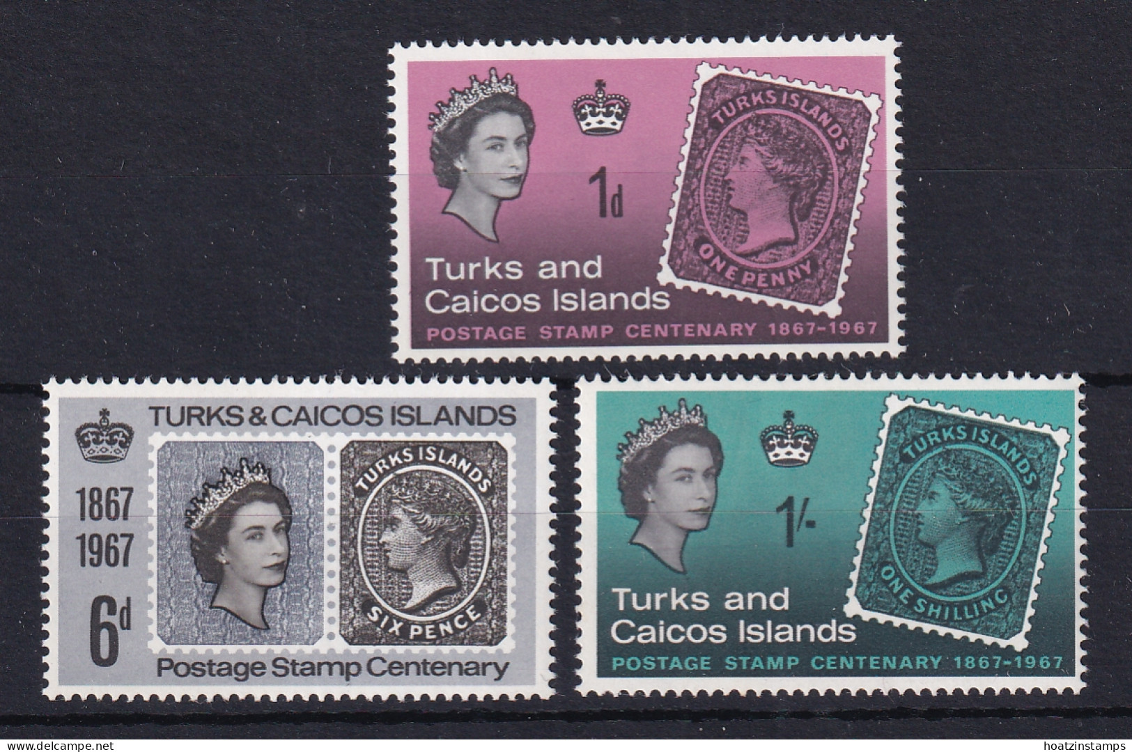 Turks & Caicos Is: 1967   Stamp Centenary     MNH - Turcas Y Caicos