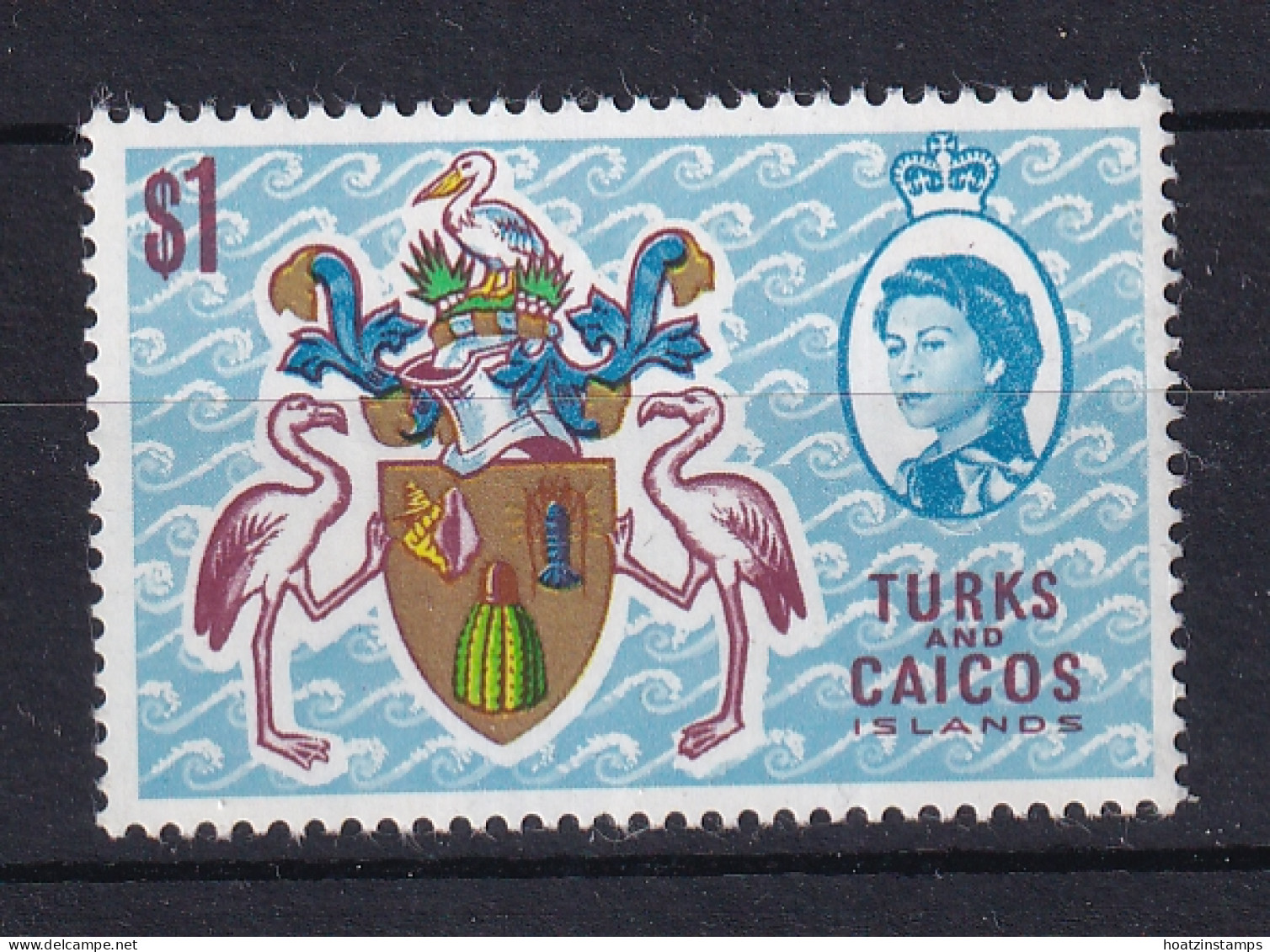 Turks & Caicos Is: 1971   QE II - Pictorial - Decimal Currency  SG345    $1    MNH - Turcas Y Caicos