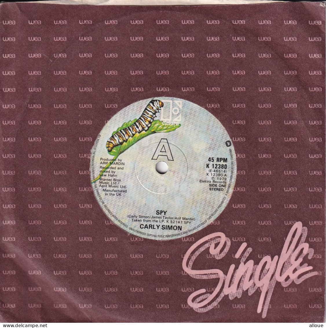 CARLY SIMON - SG UK 1979 - SPY - PURE SIN - Rock