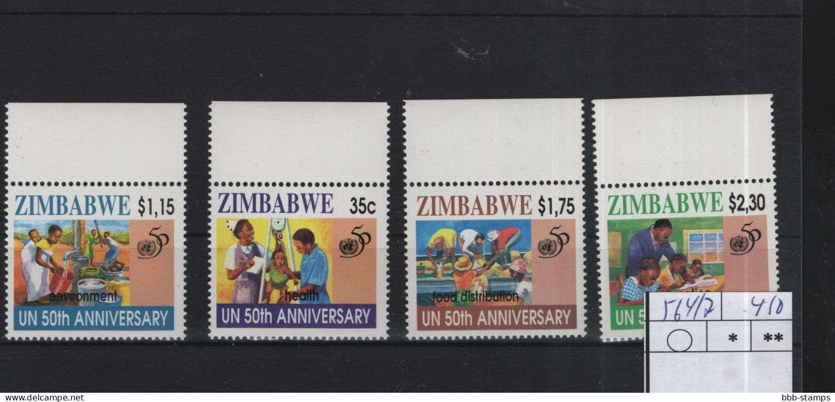 Zimbabwe Michel Cat.No. Mnh/**  564/567 - Zimbabwe (1980-...)