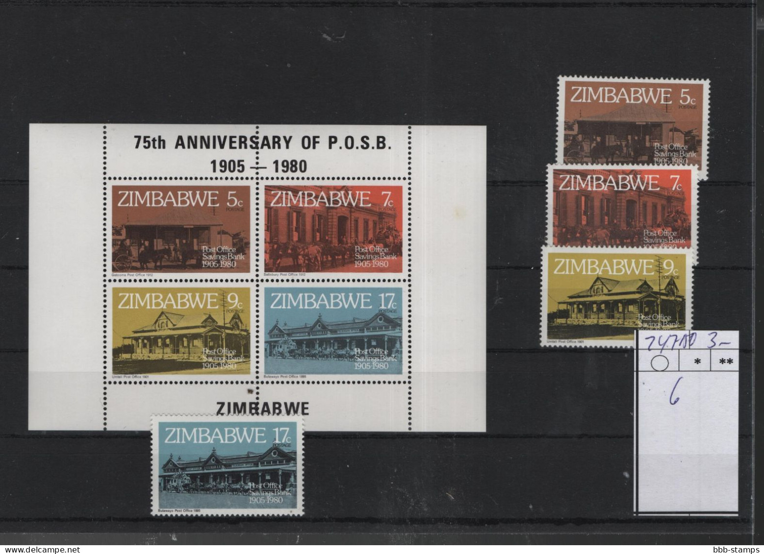 Zimbabwe Michel Cat.No. Mnh/**  247/250 + Sheet 6 - Zimbabwe (1980-...)