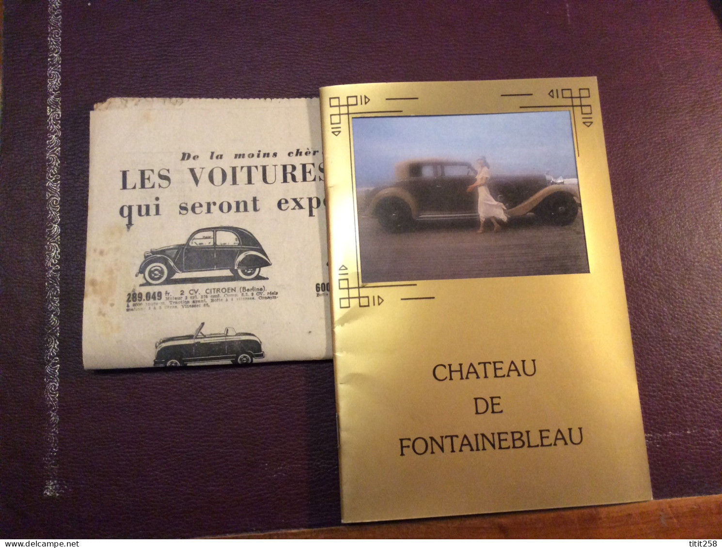 Catalogue Vente Automobiles Citroén Traction Bugatti  Aston Martin  Etc + Tarifs Salon 1951 Couverture Photo Hamilton