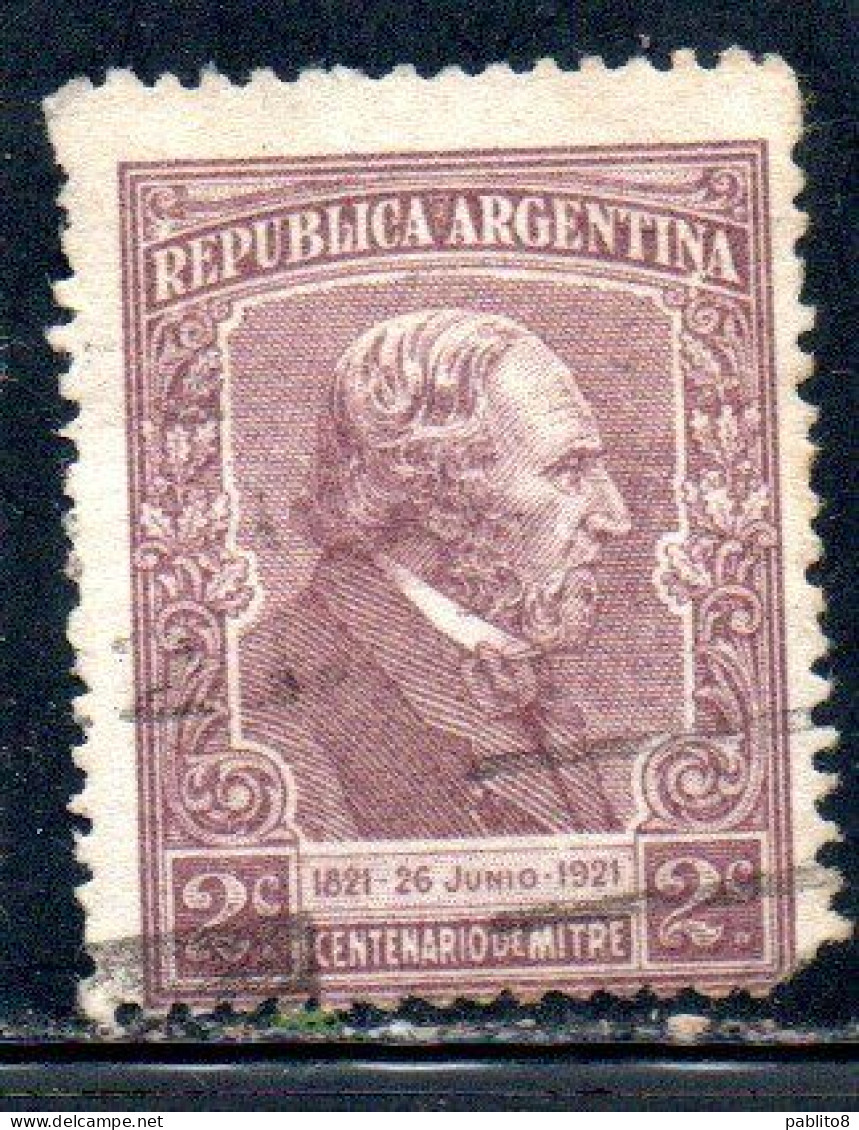 ARGENTINA 1921 BARTOLOME MITRE 2c USED USADO OBLITERE' - Gebraucht