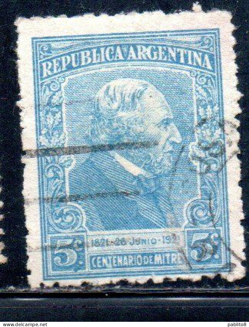 ARGENTINA 1921 BARTOLOME MITRE 5c USED USADO OBLITERE' - Usados