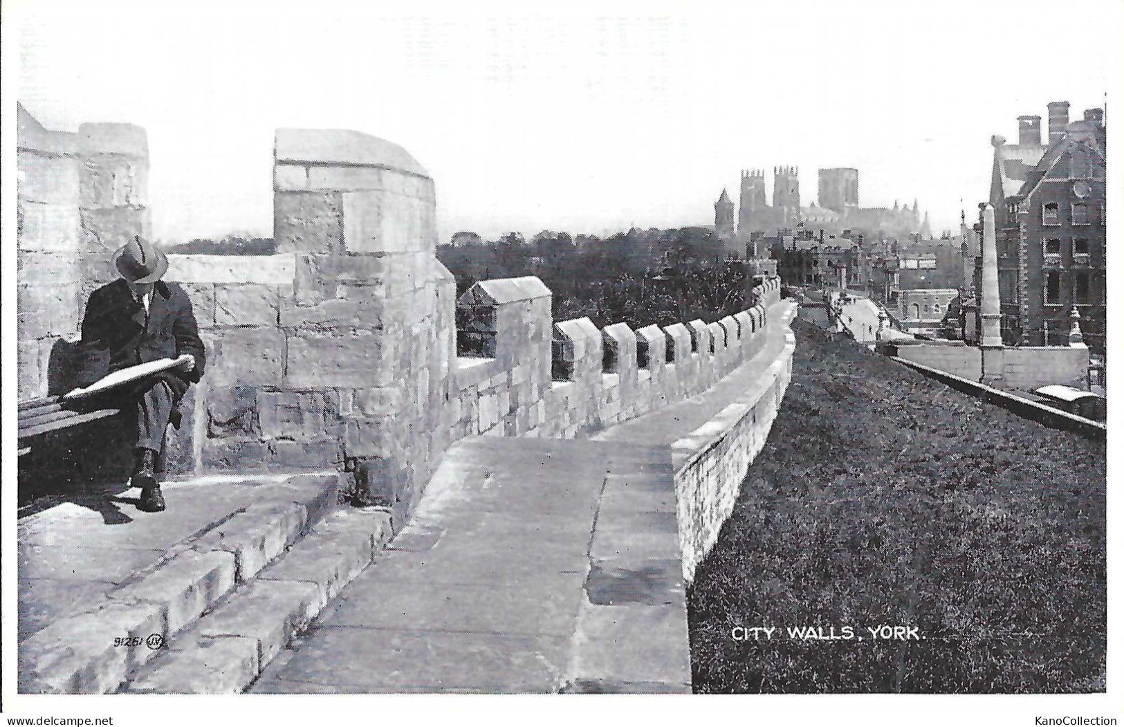 York, City Walls, Valentine's Silveresque Postcards, Nicht Gelaufen - York