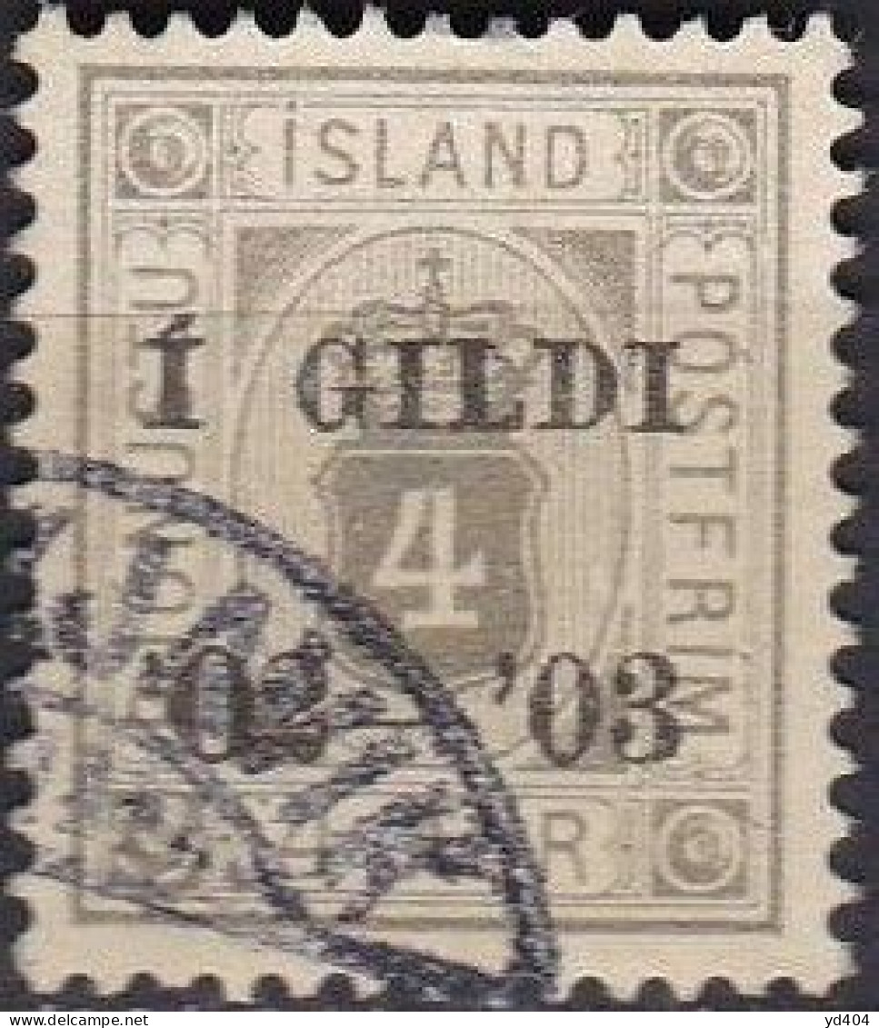 IS522 – ISLANDE – ICELAND – OFFICIAL – 1876-1901 ISSUE OVERPRINTED – MI # 11B USED 3 € - Service