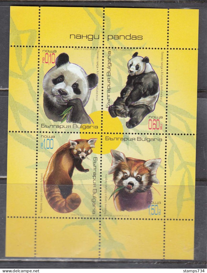 Bulgaria 2010 - Animals: Panda Bears, Mi-Nr. Block 334, MNH** - Nuovi