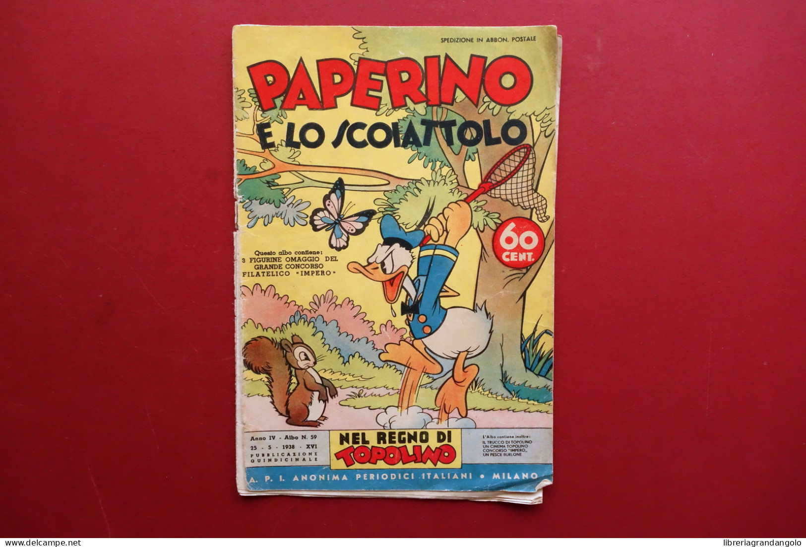 Paperino E Lo Scoiattolo Albo N. 59 1938 Con Figurine Impero - Otros & Sin Clasificación