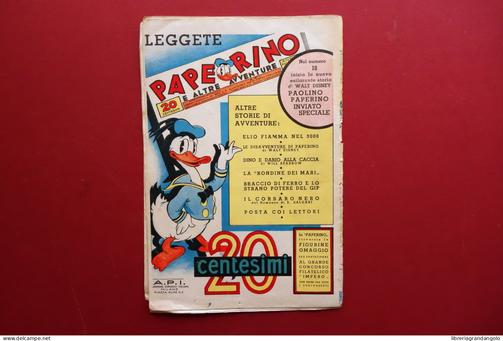 Paperino E Lo Scoiattolo Albo N. 59 1938 Con Figurine Impero - Other & Unclassified