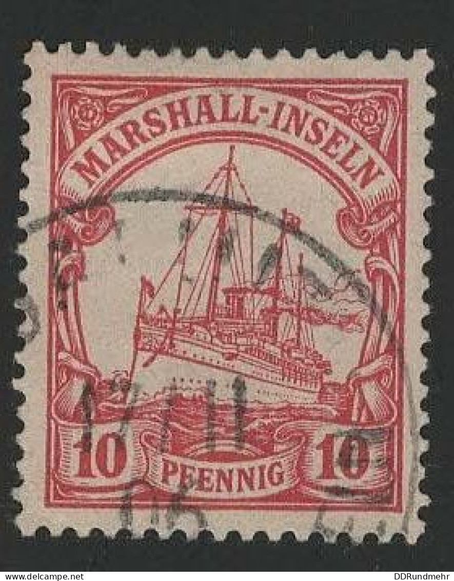 1901 SMS Hohenzollern  Michel DR-MARS 15 Stamp Number MH 15 Yvert Et Tellier MH 15 Stanley Gibbons MH G13 Used - Islas Marshall