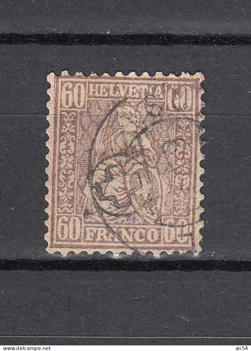 1862   N° 35        OBLITERE   COTE 275.00           CATALOGUE SBK - Gebraucht