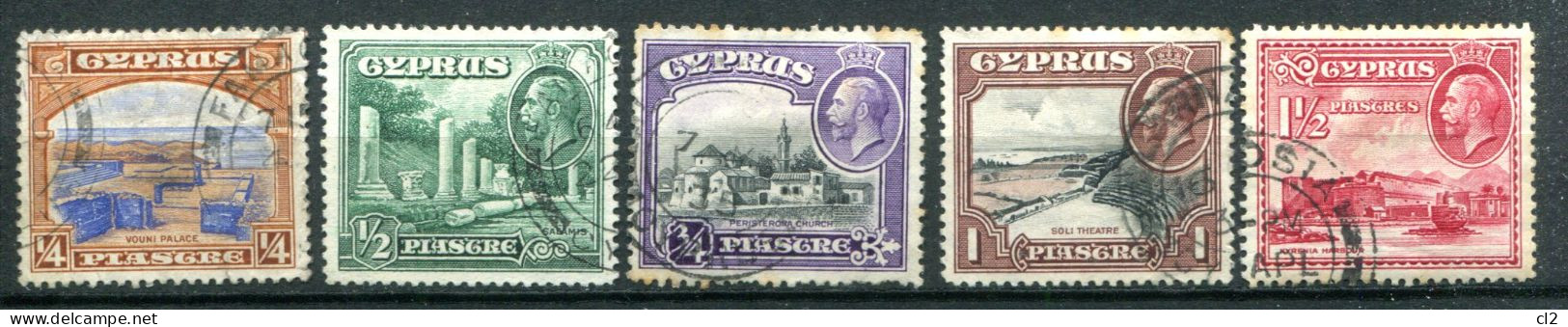 CHYPRE - Y&T 116 à 120 - 20% De La Cote - Zypern (...-1960)