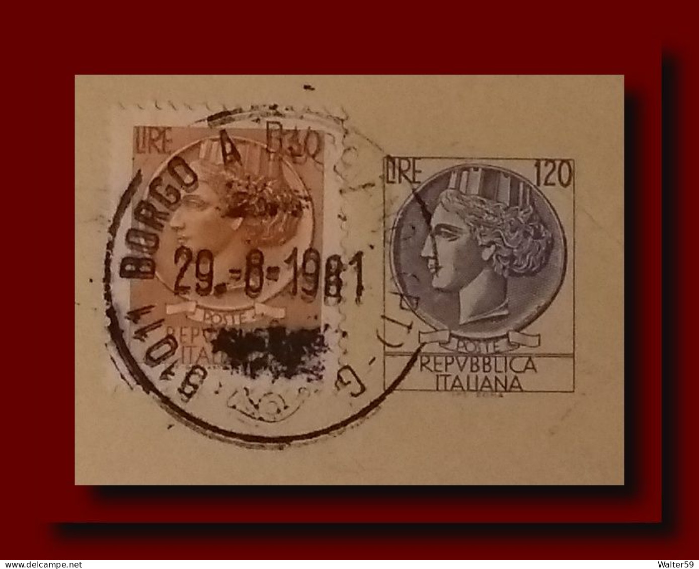 1981 Italia Intero Sir. £120 Vg Borgo A Buggiano X San Giuliano Terme 2scans - Interi Postali