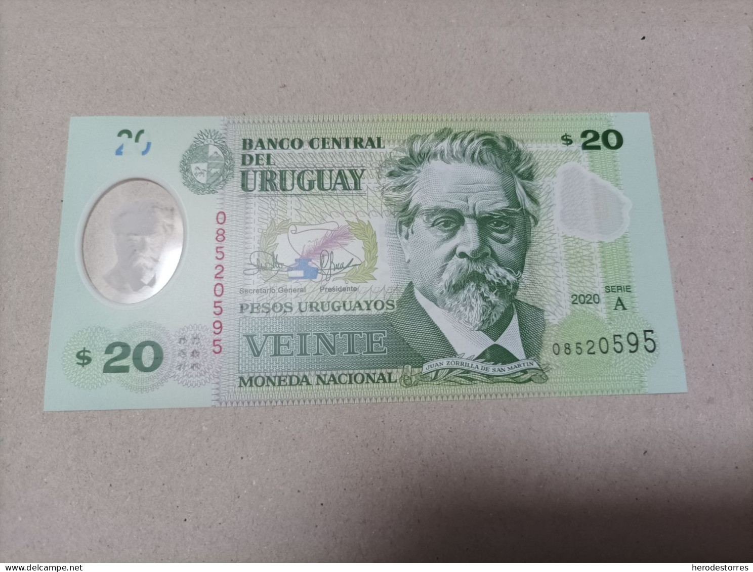 Billete Uruguay, 20 Pesos, Año 2020, Serie A, UNC - Uruguay