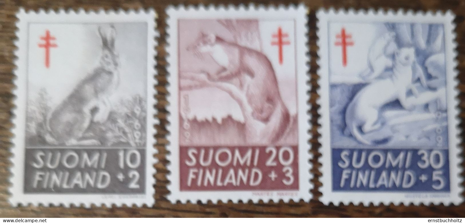 Finnland 1962 Kampf Der Tuberkulase Wildtiere Mi 551/553** - Nuovi