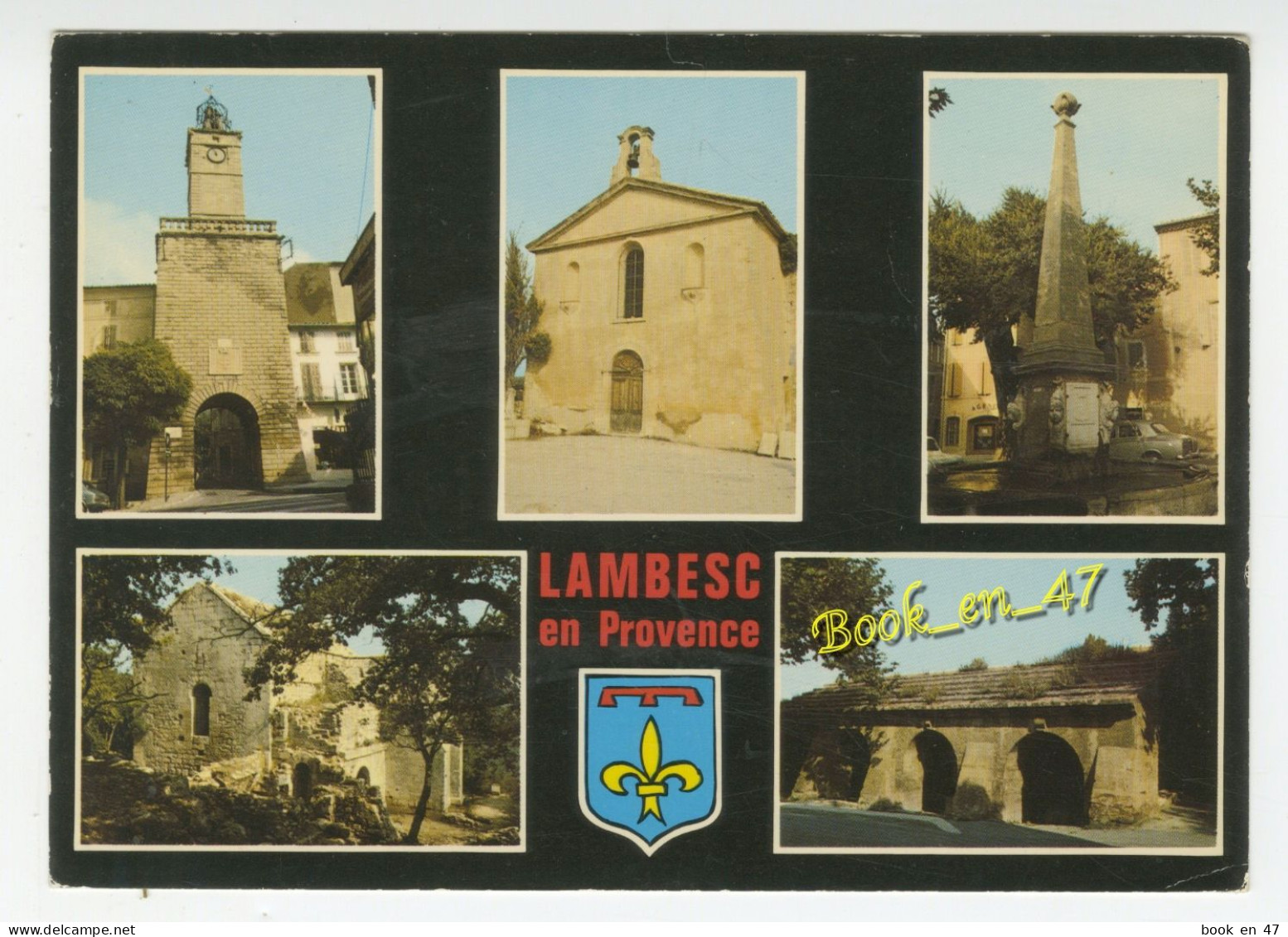 {87343} 13 Bouches Du Rhône Lambesc , Multivues ; Horloge Jacquemart , Chapelle Saint Michel , Lavoir De Bonne Fontaine - Lambesc