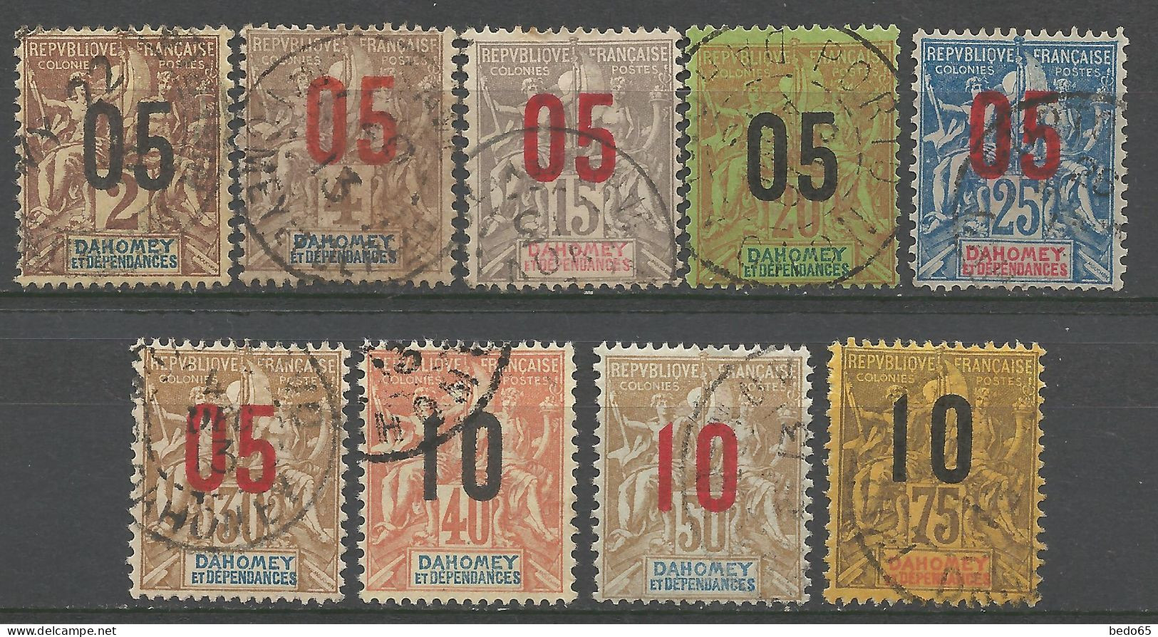 DAHOMEY N° 33 à 42 Série Complète OBL / Used - Usati