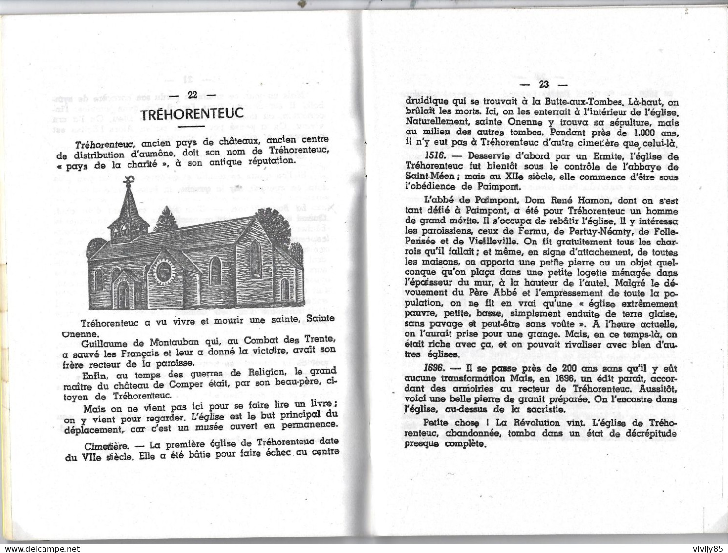 35 - PAIMPONT - petit livre limité 300 exemplaires " curiosités et légendes forêt de Paimpont "- 1955