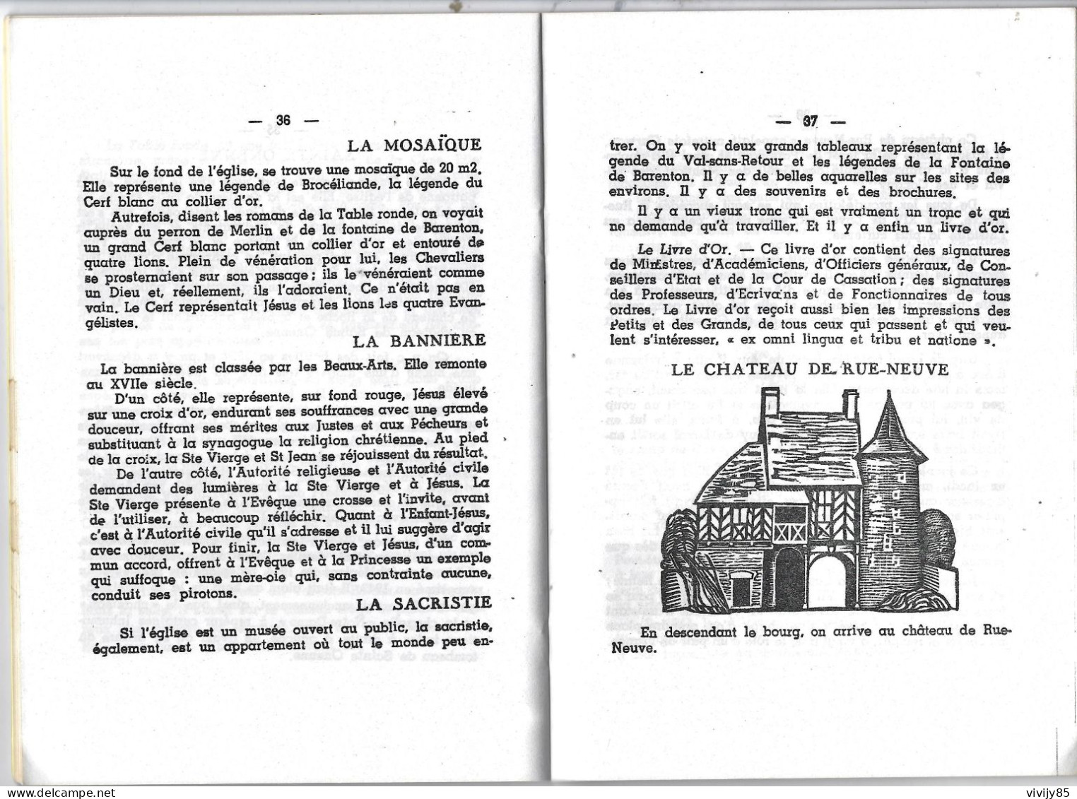 35 - PAIMPONT - petit livre limité 300 exemplaires " curiosités et légendes forêt de Paimpont "- 1955