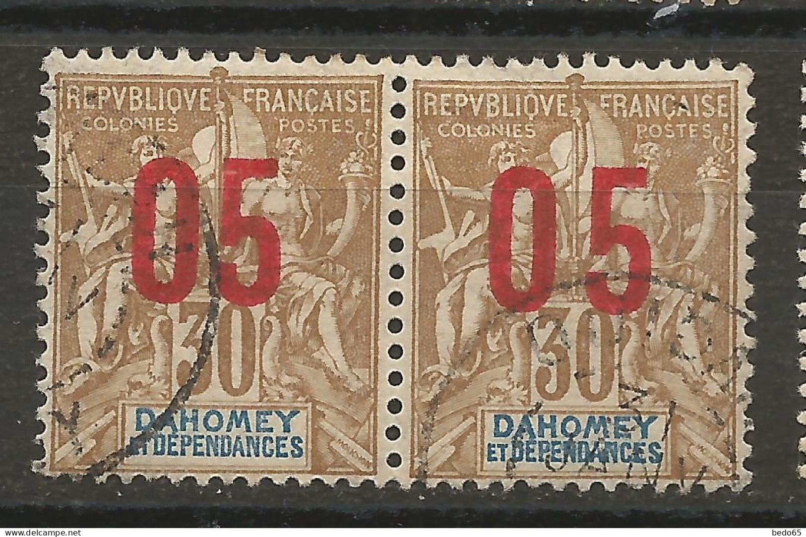 DAHOMEY N° 38Aa Tenant à Normal OBL / Used - Gebruikt