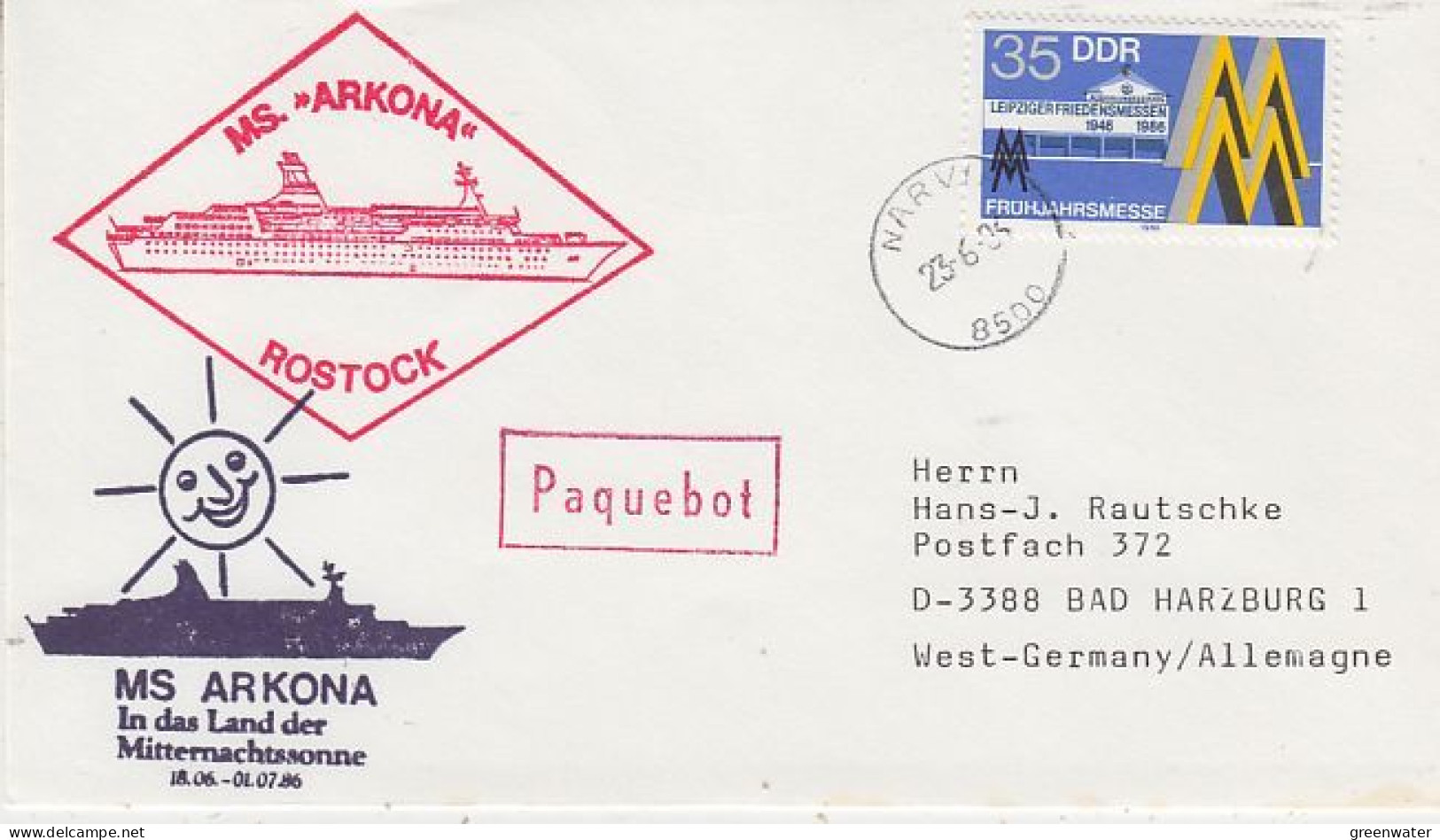 DDR MS Arkona Ca Narvik 23.6.1996 (GS162) - Poolshepen & Ijsbrekers