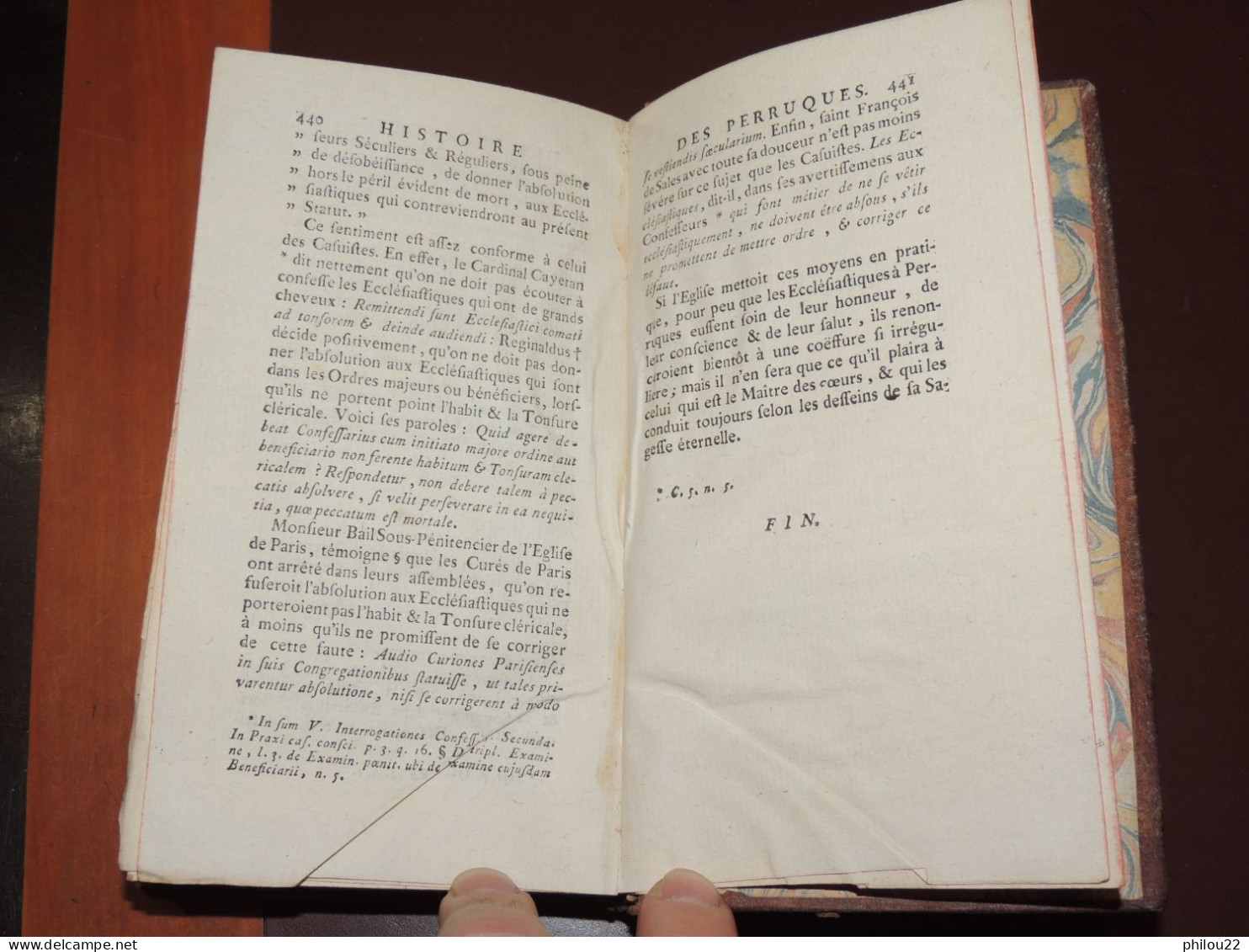 J.-B. THIERS - Histoire Des Perruques... Origine, Usage, Abus...  Avignon 1779 - 1701-1800
