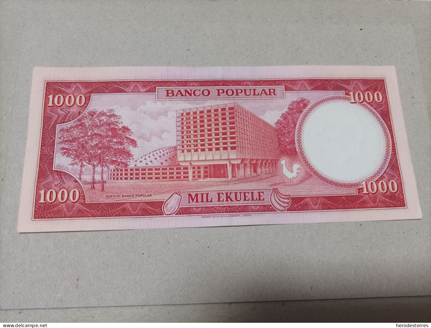 BILLETE GUINEA ECUATORIAL 1000 EKUELE 1975, Serie A, UNC - Guinée Equatoriale