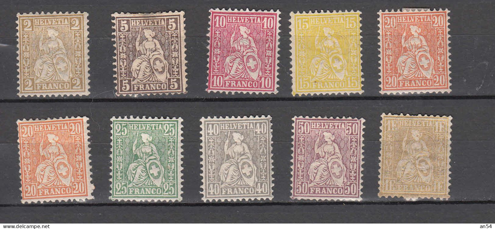 1881   N° 44 à 52    NEUFS*  + N° 49 - 50  NEUFS**  COTE 27.00           CATALOGUE SBK - Unused Stamps